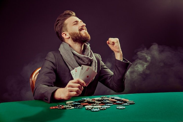 Mobile app interface showing live blackjack table loaded post-LinkAja deposit on ligabola